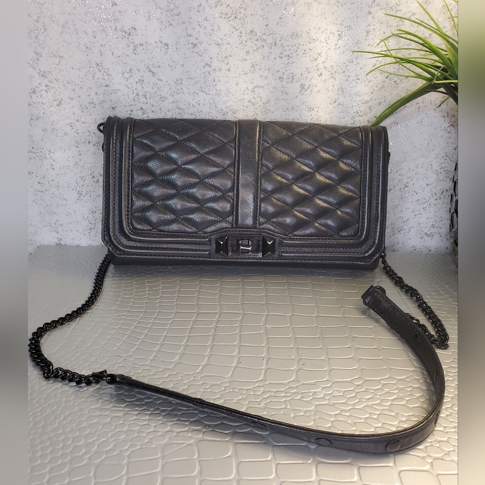 Rebecca Minkoff  Black Quilted Purse Leather Women's Bag